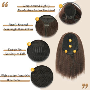 Synthétique Afro 22in100g crépus droite longue queue de cheval <span class=keywords><strong>cheveux</strong></span> pièces naturel cordon queue de cheval Extensions de <span class=keywords><strong>cheveux</strong></span> - Product Image 3
