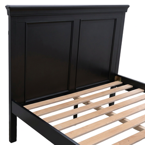 Cadre de lit durable en Radiata/MDF – Style classique intemporel avec un excellent soutien, disponible en noir et blanc et en différentes tailles - Product Image 2