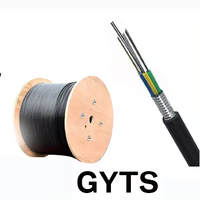 Cable de fibra óptica para conductos exteriores GYTS de 2 a 144 núcleos Cable de fibra óptica para exteriores blindado con luz de tubo suelto trenzado