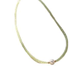 Collier ras du cou en perles de riz vertes et perles d'eau douce, chaîne délicate pour clavicule, bijoux pour femmes, usage quotidien - Product Image 4