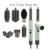 Sèche-cheveux professionnel ONULISS à moteur BLDC haute vitesse, ensemble de lisseur automatique, brosse à air chaud, fer à lisser, volumateur