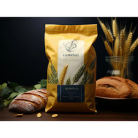 Sacs d'emballage personnalisés en nylon à fond plat et fermeture éclair en plastique sous vide capacité de 5kg 10kg 15kg pour la farine de blé et le riz indien