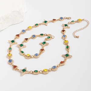 Ciondoli geometrici colorati strass pietre preziose braccialetti <span class=keywords><strong>Set</strong></span> per uomini alla moda mano maschile accessori a catena gioielli - Product Image 5