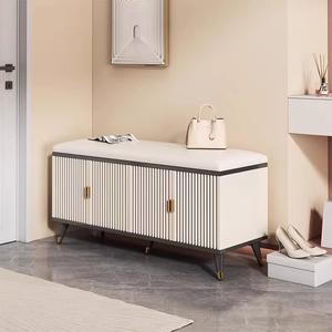 Meuble à chaussures mural avec rangement intégré à la porte d'entrée, banc multi-niveaux avec fonction de siège, armoire à chaussures - Product Image 6