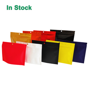 Sản phẩm mới nhiều màu đứng lên túi kim loại rào cản Nắp kéo dây kéo thực phẩm snack bao bì túi với treo lỗ - Product Image 1