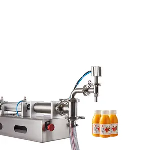 Máquina de llenado de botellas pequeñas semiautomática, máquina de llenado de leche de soja para bebidas de té y café de agua mineral de un solo cabezal