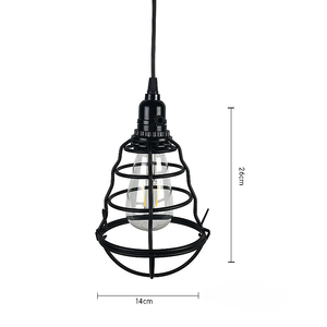 Modern basit çin demir kuş kafesi avize uzun ayarlanabilir yükseklik sıcak beyaz LED koridor Cafe Bar bireysel yaratıcı - Product Image 2