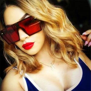 Gafas de Sol Cuadradas Extra Grandes con Logotipo Personalizado, Novedades de Moda, Gafas de Sol de Gran Tamaño con Degradado para Mujer, Protección UV400 - Product Image 2