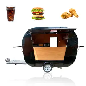 OEM mobil dondurma gıda sepeti paslanmaz çelik yemek arabası römork CE nokta özelleştirilmiş Catering Kiosk