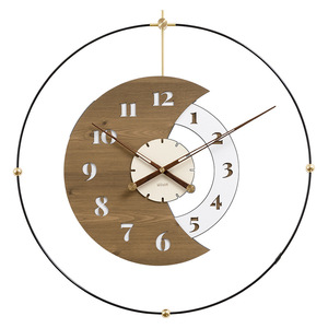 Reloj de pared Wozoom, redondo, analógico, silencioso, funciona con pilas, decoración para sala de estar y comedor - Product Image 5