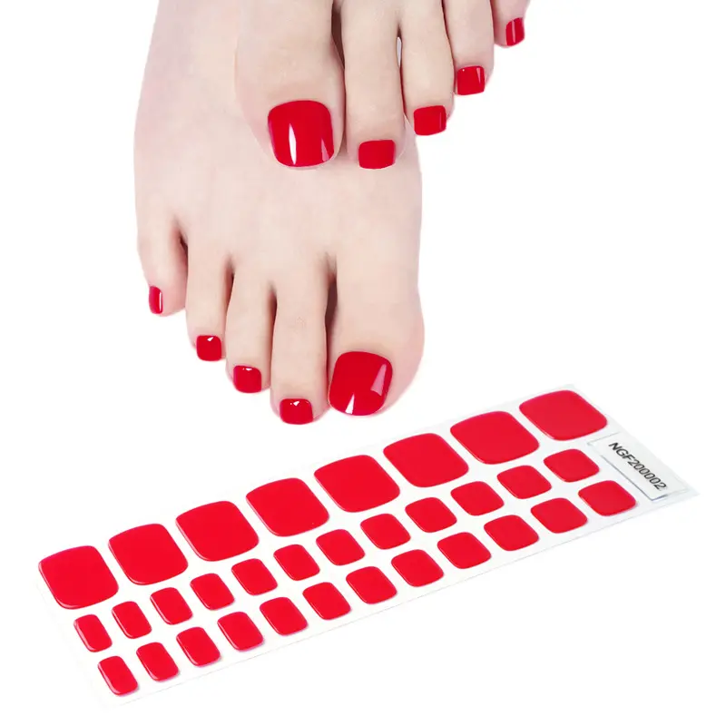 Bán buôn thiết kế đầy màu sắc Gel Polish Foot Toe Nail kết thúc tốt đẹp nail foil Stickers cho Toe Nail Beauty