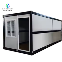 Maison conteneur préfabriquée économique en panneaux sandwich d'acier pliables de 20 pieds, garantie 5 ans, design moderne et mobile pour boutique, bureau, hôtel