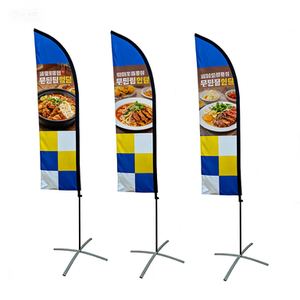 Drapeau à plumes personnalisé pour publicité extérieure, drapeau de plage à double usage, mât en aluminium, matériau en polyester, couleur personnalisée, portable - Product Image 4