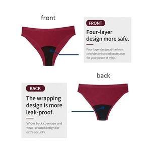 Mutandine Mestruali Morbide a Vita Bassa, Taglio Basso, Invisibili, a 4 Strati, con Taglio Laser, Senza Cuciture, per Abbigliamento Aderente e Yoga - Product Image 3
