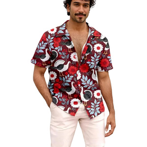 Camisas hawaianas para <span class=keywords><strong>hombre</strong></span> para vacaciones en la playa Nuevo diseño de estampado floral vintage Havaiana Hawaiian Vintage Floral Print Camisa - Product Image 1