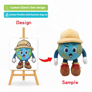 Peluche personnalisée : Poupée souple exploratrice de la Terre avec chapeau, Merchandising de la culture urbaine, Mascotte personnalisée Jesaya <span class=keywords><strong>Mc</strong></span> Muscle Bear - Product Image 1