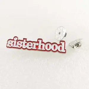 Greek Sorority Fraternity Lady Sisterhood broach Women girl Delta Sigma Red and White Lapel pin brooch Jewelry brooches