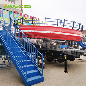 Atractivos Juegos Mecánicos de Feria, Carrusel Giratorio, Remolque con Juegos Mecánicos, Atracciones Portátiles para Exteriores con Certificación CE, Disco - Product Image 4