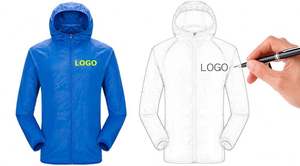 Ropa de protección solar ultraligera y transpirable con Logo, abrigos deportivos para acampada y exteriores, color negro - Product Image 2