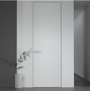 Hiện đại 54mm mỏng sinh thái khung nhôm không thấm nước <span class=keywords><strong>WPC</strong></span> Composite vô hình Cửa Hidden bản lề hồ sơ cho phòng ngủ phòng tắm 3-năm - Product Image 2