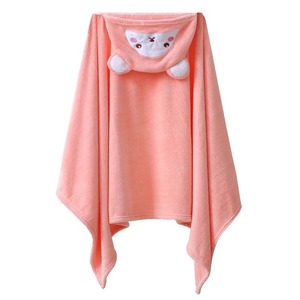 Toalla de baño con capucha para niños, forro polar coral, 70x140cm, altamente absorbente, tipo pañuelo para niños - Product Image 5