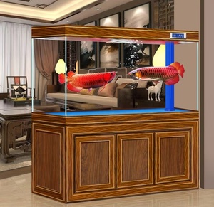 Tanque de peces Sala de estar Hogar Vidrio superclaro Filtro inferior de acuario mediano y grande Dragón ecológico Tanque de peces Oficina - Product Image 4