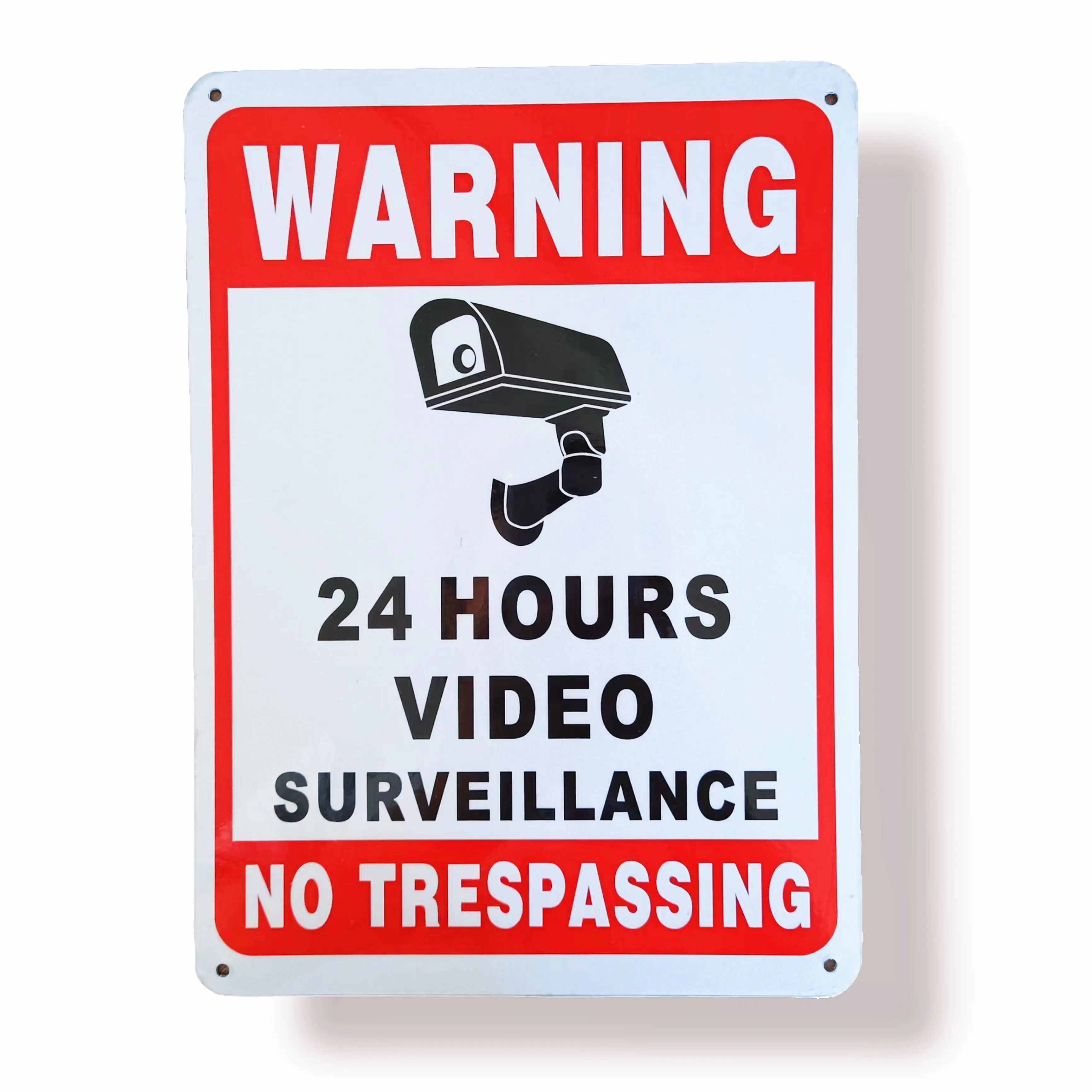 Предупреждение 24-часовой знак видеонаблюдения не вторжение светоотражающий предупреждающий знак видеонаблюдения