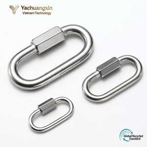 Heavy Duty O-Shape Stainless Steel Snap Hook <b>Hammock</b> Carabiner Climbing Snaps with Screw Locking Gate for Hiking and Climbing - Product Image 6
