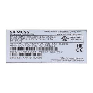 6SL3210-1KE13-2UF1 ใหม่ NFP 6SL3210-1KE13-2UF1 ซีรีส์ SINAMICS G120C 1.1kW 380-480V PLC - Product Image 1