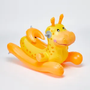 Многофункциональные надувные плавательные игрушки из ПВХ в виде жирафа, плавательные игрушки для детей и взрослых, пластиковые плавательные игрушки в виде животных для вечеринки