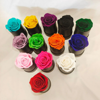 2024 nouveau Design pour toujours préservé Rosas dans une boîte de forme ronde coloré unique immortel fleur éternelle boîte-cadeau pour cadeau de fête des mères