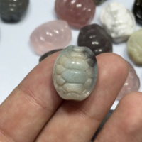 Figurines miniatures en coquille de tortue en cristal naturel, pierres brutes, pour la guérison, le Feng Shui et la décoration artisanale - Vente en gros