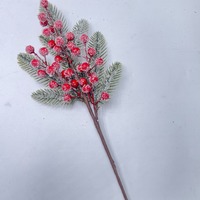 Rangkaian Buah Berry Merah dan Buah Pinus Buatan Ramah Lingkungan dari Plastik yang Dapat Digunakan Kembali untuk Dekorasi Meja Liburan - Grosir Pabrik