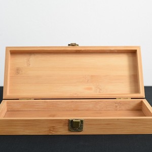 Bamboo Wood Storage <b>Box</b> 24x8.2x5cm Flip Top Jewelry Organizer Desktop Fountain <b>Pen</b> Calligraphy Brush Packaging <b>Box</b> - Product Image 3