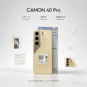 Teléfono Móvil Original Camon 40 Pro, Pantalla AMOLED 2K de 6.78 Pulgadas, Cámara de 50MP, Batería de 5200mAh, Hasta 16GB de RAM, 1TB de ROM, Smartphone 5G - Product Image 1