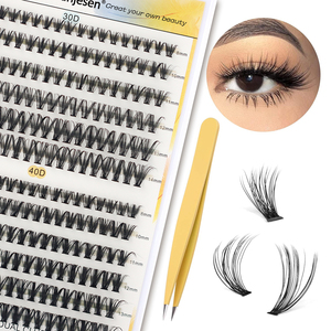 Extensions de cils synthétiques faites à la main, phosphorescentes, réactives aux UV, effet néon, 16 mm, pour festivals de musique - Product Image 5