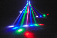 Lumière à effet roue de feu à double tête LED DMX512 activée par le son pour bar, club, mariage