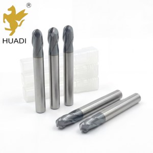 Super duurzame kogelkopfrees D1-D12 HRC55-65 Nano gecoate hardmetaal 2 snijkanten voor staal & roestvrij staal ODM OEM - Product Image 3