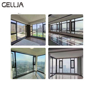Fenêtres en alliage d'aluminium pour usage intérieur, design minimaliste, verre trempé, résistant aux ouragans, anti-vent, style à ouverture battante - Product Image 4