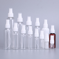 Flacon pulvérisateur vide en plastique transparent blanc ambré PET 30ml 50ml 100ml 120ml 150ml 200ml pour emballage cosmétique