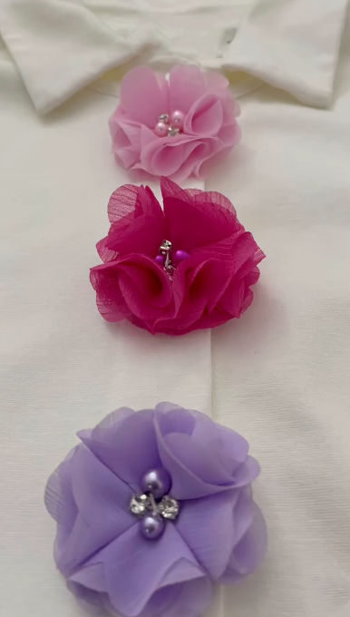 Ensemble De Boutons De Manchette Avec Couvre-boutons à Fleurs à La Mode – Clips Décoratifs Pour Col De Chemise, Accessoires De Bijoux Pour Hommes Et Femmes, Cadeaux Unisexes / Accessoires De Cravate