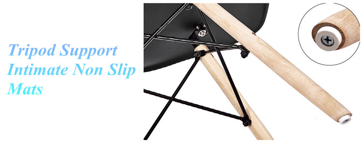 42*46*82cm PP Dining Chairs OEM With Wooden Leges