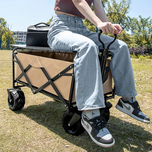 Inklapbare waterdichte buitenmeubelen campingkar <span class=keywords><strong>trolley</strong></span> super versterkt voor winkelen handkar - Product Image 5
