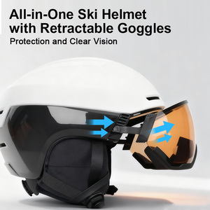 Harga Pabrik Helm Ski Baru Kustom Bersertifikasi <span class=keywords><strong>CE</strong></span> Helm Salju Unisex untuk Olahraga Musim Dingin Snowboard dengan Kacamata Terintegrasi - Product Image 3