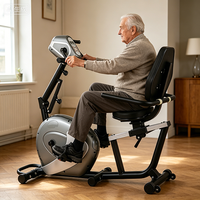 Bicicleta de Ejercicio Reclinada Eléctrica Portátil Directa de Fábrica con Resistencia Ajustable y Monitor LCD para Rehabilitación y Fitness en Casa