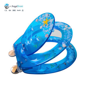 低价学步儿童马桶座中国马桶盖透明紫色树脂鱼马桶座儿童便盆训练适合大多数马桶 - Product Image 3