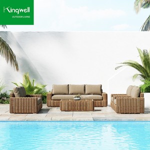 Set Divani Moderni da Esterno <span class=keywords><strong>per</strong></span> Hotel <span class=keywords><strong>in</strong></span> Vimini e Rattan PE con Struttura <span class=keywords><strong>in</strong></span> Alluminio, Arredi da <span class=keywords><strong>Salotto</strong></span> <span class=keywords><strong>per</strong></span> Patio, Ville, Balconi, Cortili e Appartamenti - Product Image 2