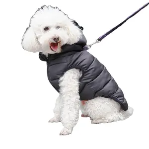 Nước nóng Dog quần áo mềm mùa đông Dog Coat khả năng chịu nước đen Dog puffer Coat