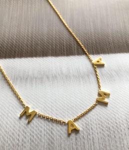 Collar con iniciales minimalistas para mujer, collar con letras, regalo para el día de la madre - Product Image 1