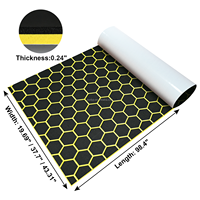 Revêtement de pont en mousse EVA KT GuoMei moderne noir et jaune, durable, résistant aux UV, antidérapant, pour bateaux, utilisation extérieure, installation facile DIY